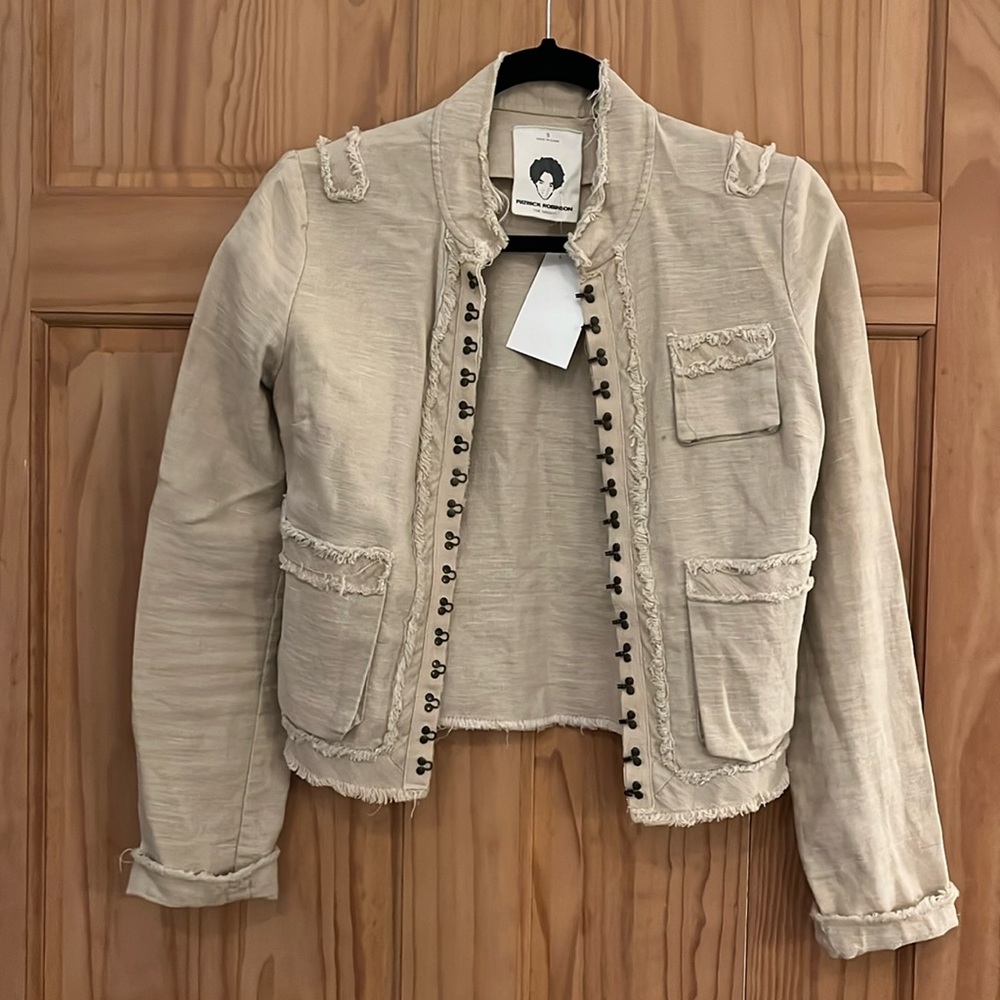 Cute linen blend beige jacket
